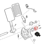 RXV golf cart throttle accelerator sensor